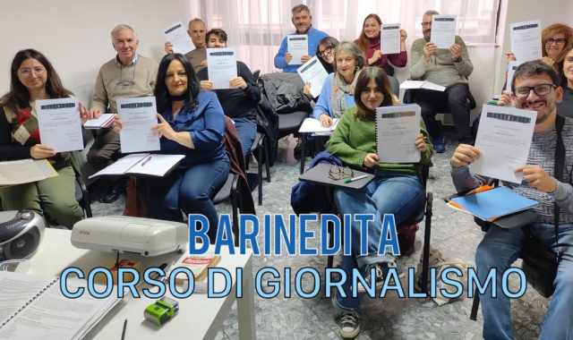 Barinedita, corso di giornalismo di primavera: al via le iscrizioni